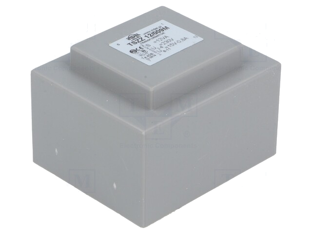 Transformator: ingegoten; 12VA; 230VAC; 15V; 800mA; PCB; IP00 Transformator: ingegoten; 12VA; 230VAC; 15V; 800mA; PCB; IP00